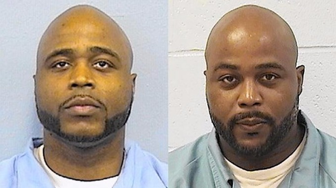 Identical twin brothers Karl Smith (right) and Kevin Dugar, (left) 