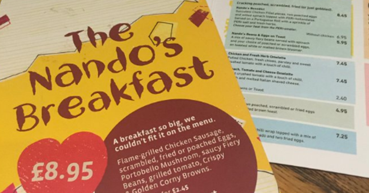 Gatwick Airport Sells Nando's Breakfast And Twitter Can't Handle It ...