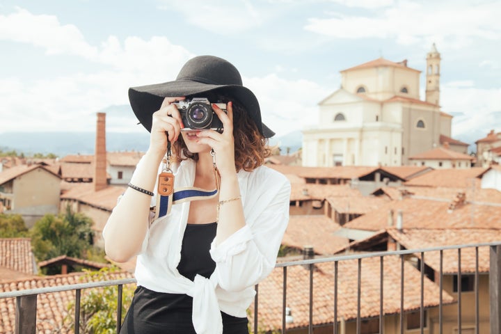 Tourist taking photos.