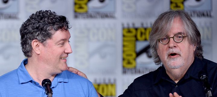 Al Jean with Matt Groening, creator of "The Simpsons."