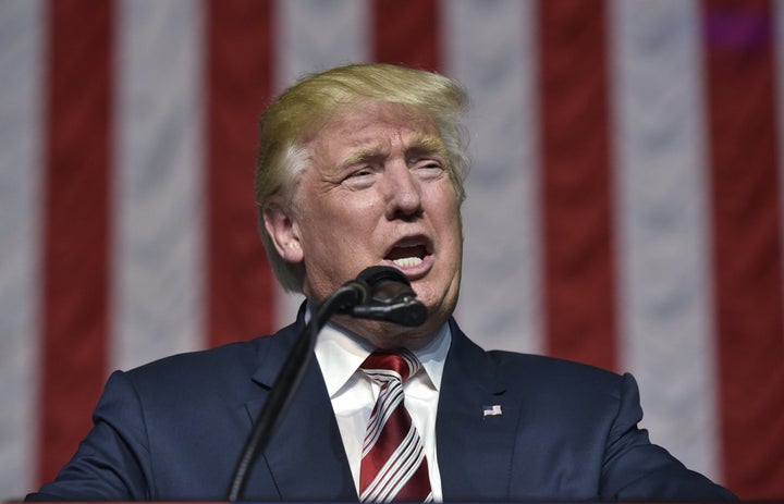 Republican presidential nominee Donald Trump speaks during a rally at the Berglund Center in Roanoke, Virginia on September 24, 2016.