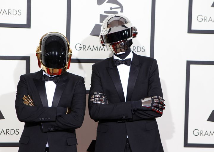 Guy-Manuel de Homem-Christo and Thomas Bangalter are rarely seen without their helmets 