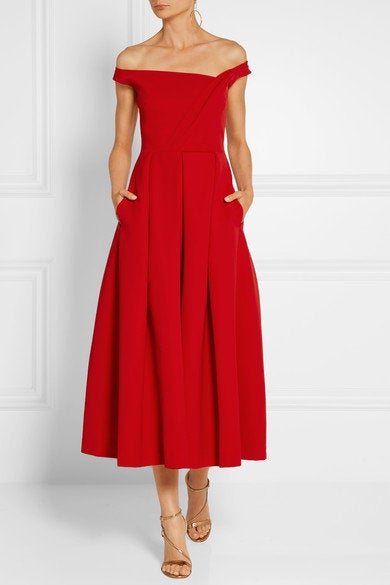The dress was available on <a href="https://www.net-a-porter.com/us/en/product/720303/Preen_by_Thornton_Bregazzi/finella-pleated-stretch-crepe-midi-dress?cm_mmc=LinkshareUS-_-QFGLnEolOWg-_-Custom-_-LinkBuilder&siteID=QFGLnEolOWg-iXKDWxzmIl1lWSxlU9p1cg" target="_blank">Net-a-Porter</a> for $1,715 until it sold out. 