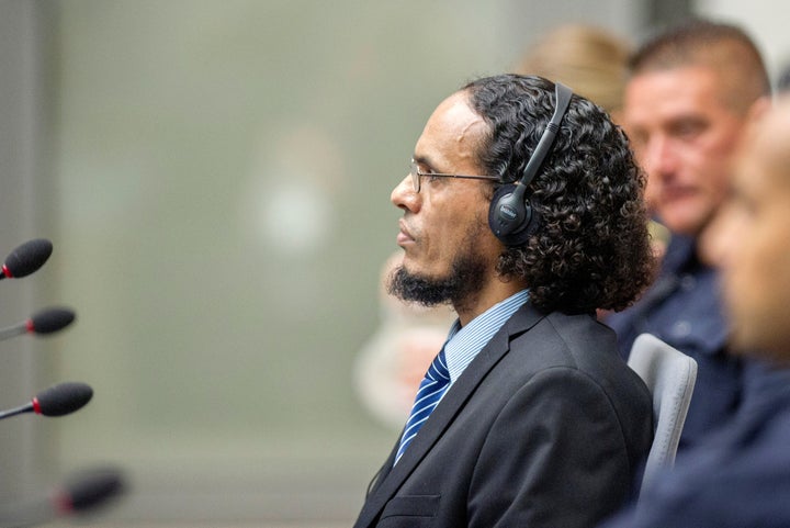 Ahmad al-Faqi al-Mahdi appears at the International Criminal Court in The Hague, Netherlands, August 22, 2016.