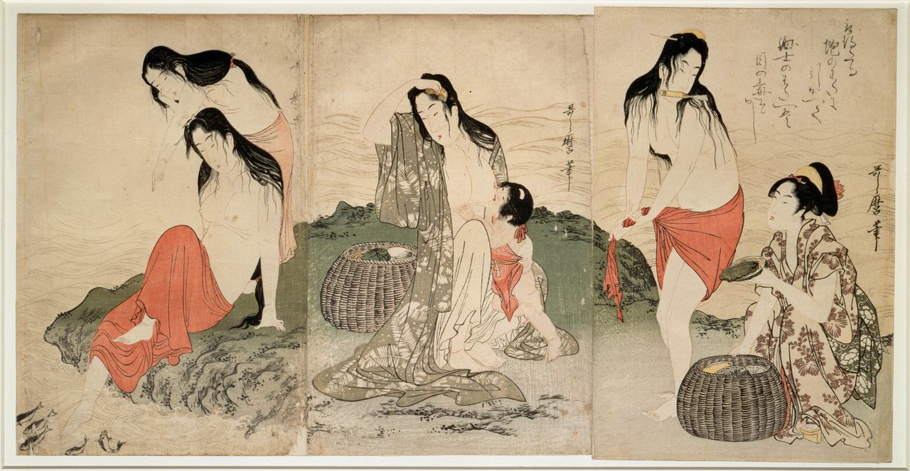 Kitagawa Utamaro, "The abalone fisherwomen," 1797-1798