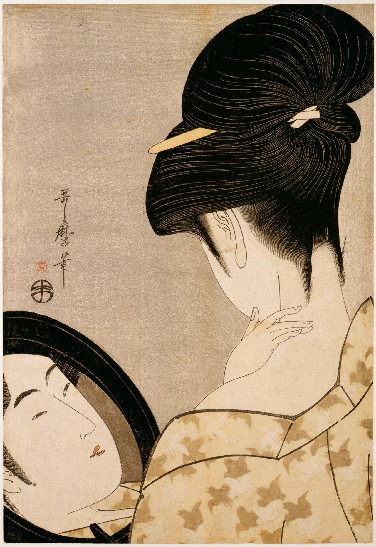 Kitagawa Utamaro, "Woman powdering her neck," 1795-1796