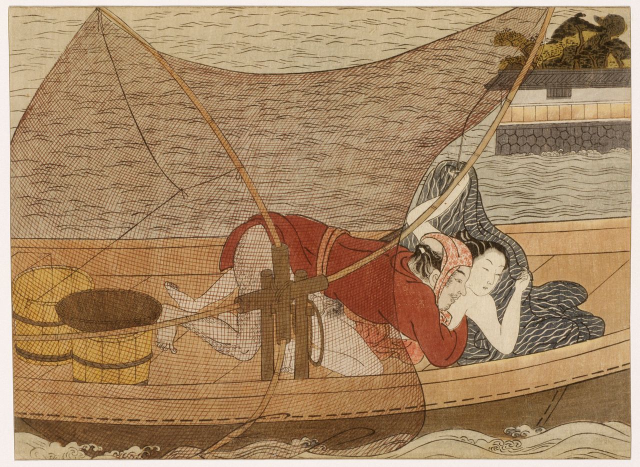 Suzuki Harunobu, "In the boat," 1765-1770