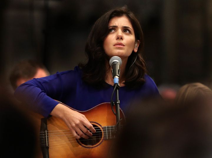 Katie Melua performed during the service 
