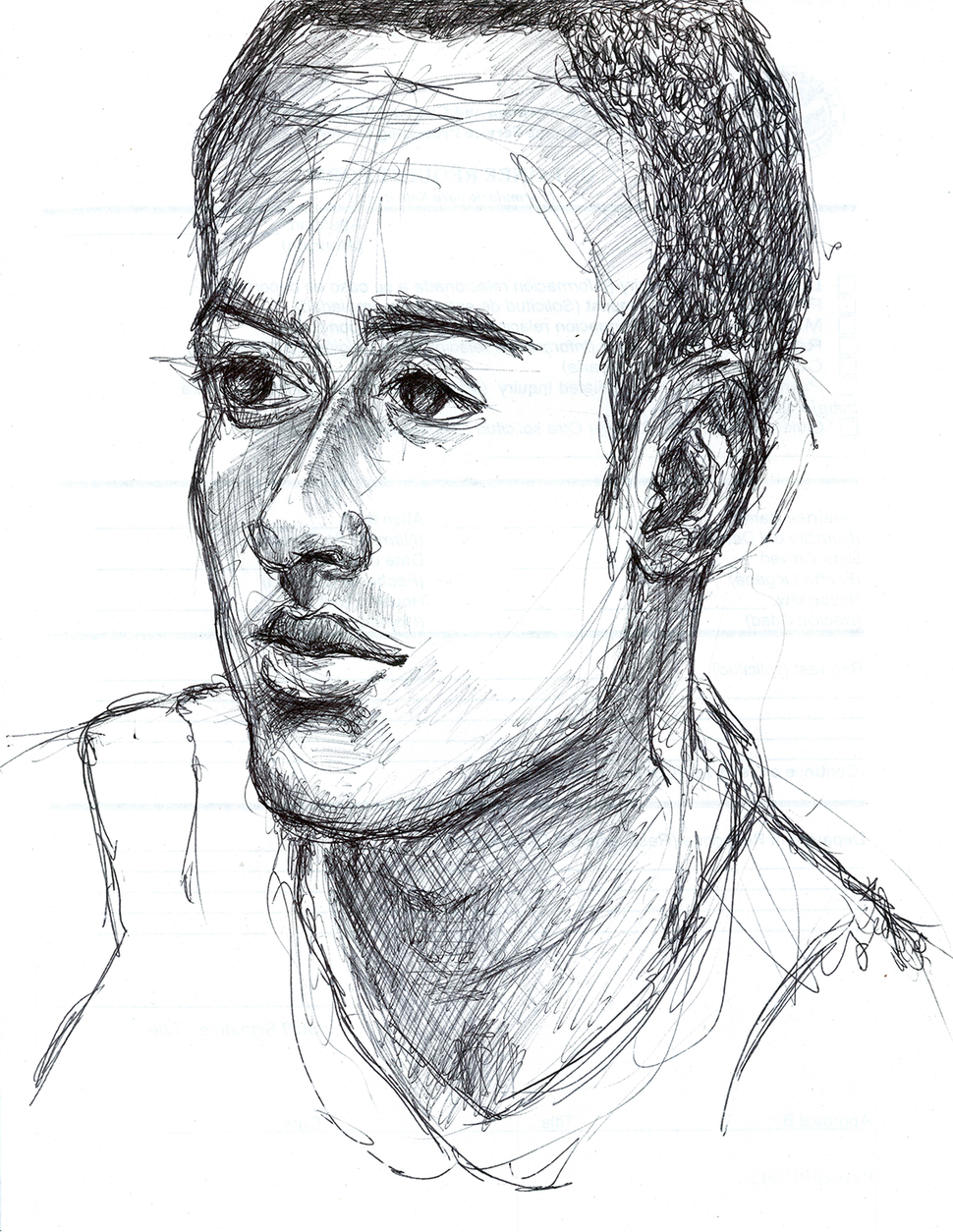 José Alvarez (D.O.P.A.) Philip, Brazil, 2012, Ballpoint pen on paper