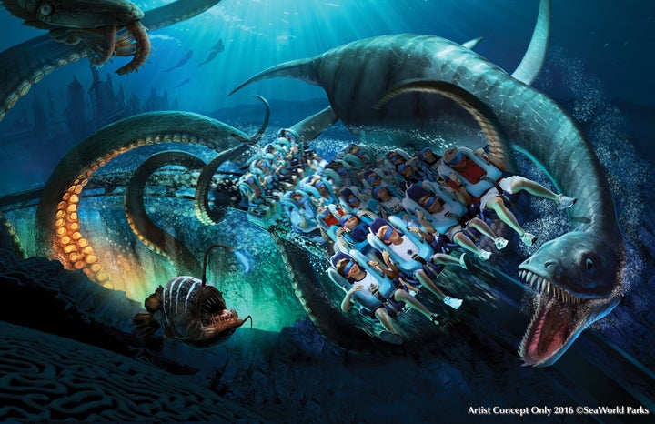 SeaWorld Orlando's Kraken Coaster is getting a virtual reality update in 2017. Riders will wear specially-designed headsets during the floorless steel coaster's seven inversions. 