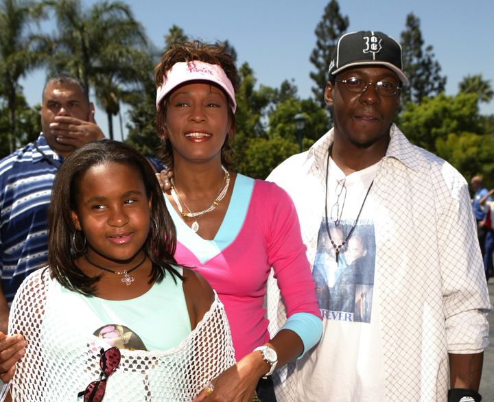 Whitney Houston, Bobby Brown and their daughter Bobbi Kristina in 2007.