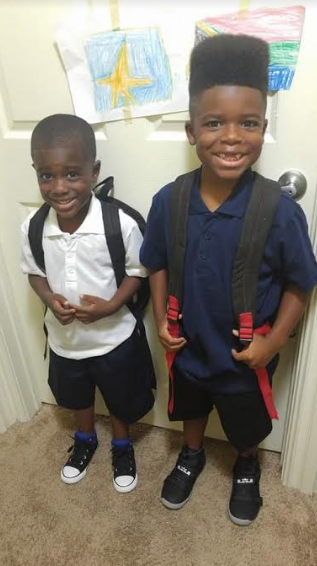 Tunette Powell's sons, Joah and JJ. 