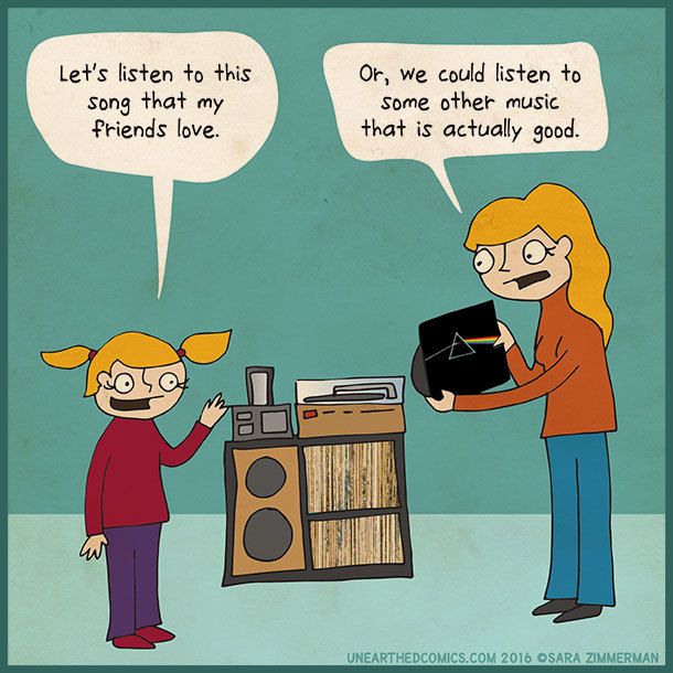 Listening to (good) music with your kids. http://UnearthedComics.com