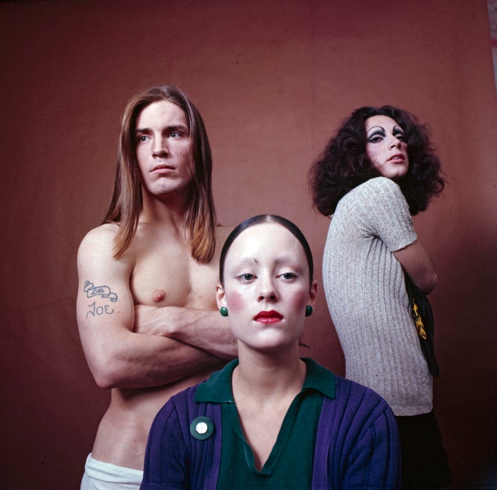 The stars of Andy Warhol's 'Trash', Holly Woodlawn, Jane Forth and Joe Dallesandro in 1970. (Photo by Jack Mitchell/Getty Images)