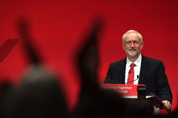 <strong>Jeremy Corbyn speaks on the fourth day of the annual Labour Party conference in Liverpool</strong>