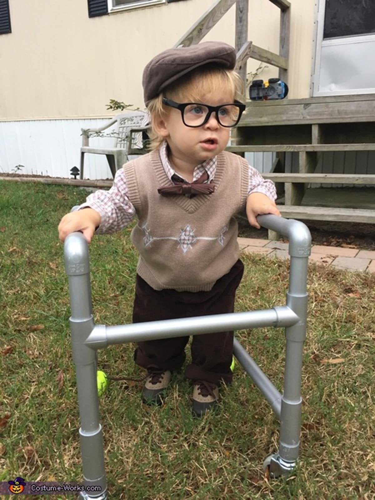 babies dressed up as old ladies