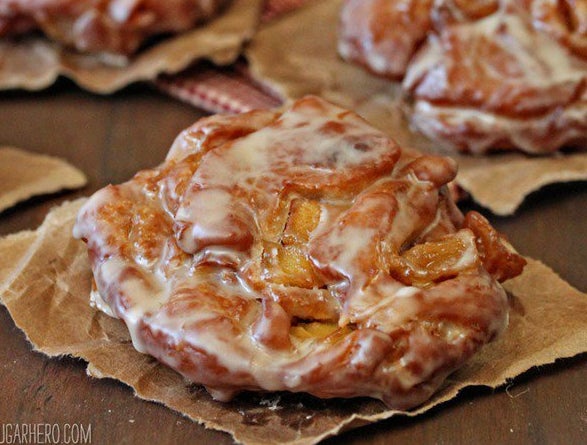 Homemade apple fritter.