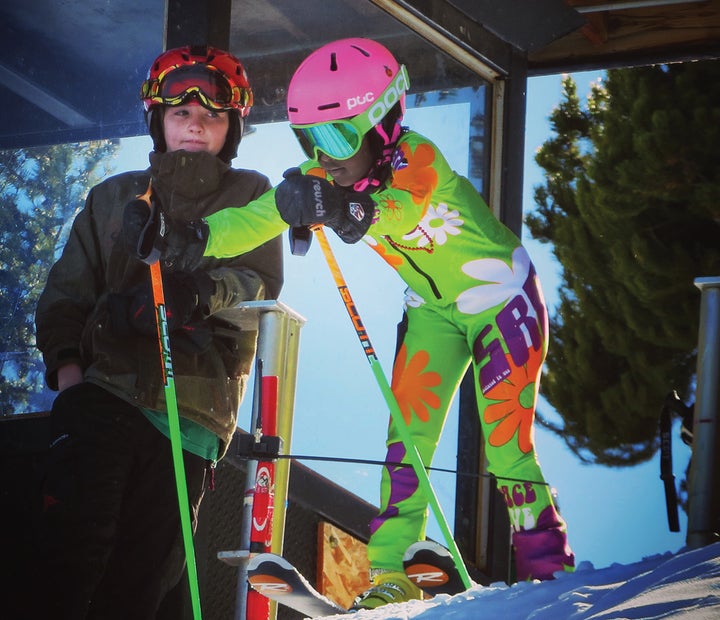 The author's daughter, Mekdes, trains for ski racing at Eldora Mountain Resort in Colorado.