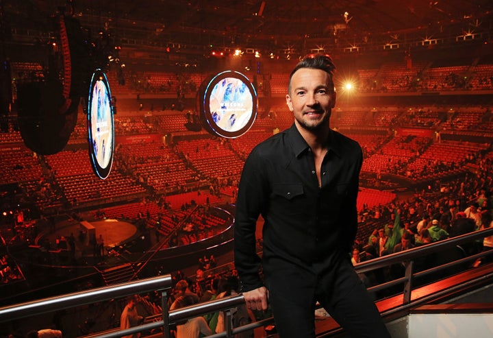 Hillsong NYC Pastor Carl Lentz pictured backstage at the Hillsong Conference at Allphones Arena in Sydney, New South Wales. 