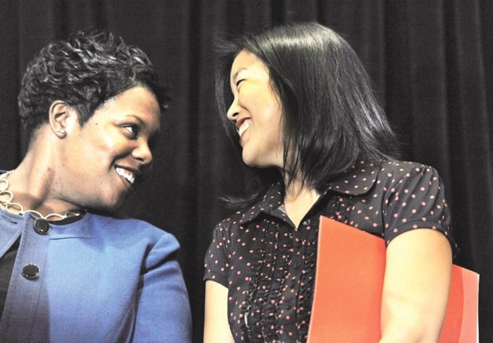 Kaya Henderson and Michelle Rhee