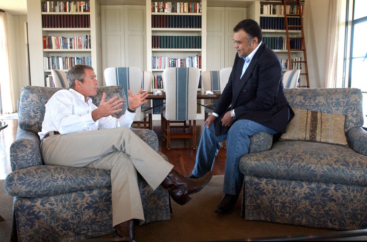 As the Iraq War took a turn for the worse, many critics alleged that it was a result of some sort of deal between then-President George W. Bush and the Saudis -- notably then-Ambassador Prince Bandar bin Sultan, seen here with Bush in 2002.