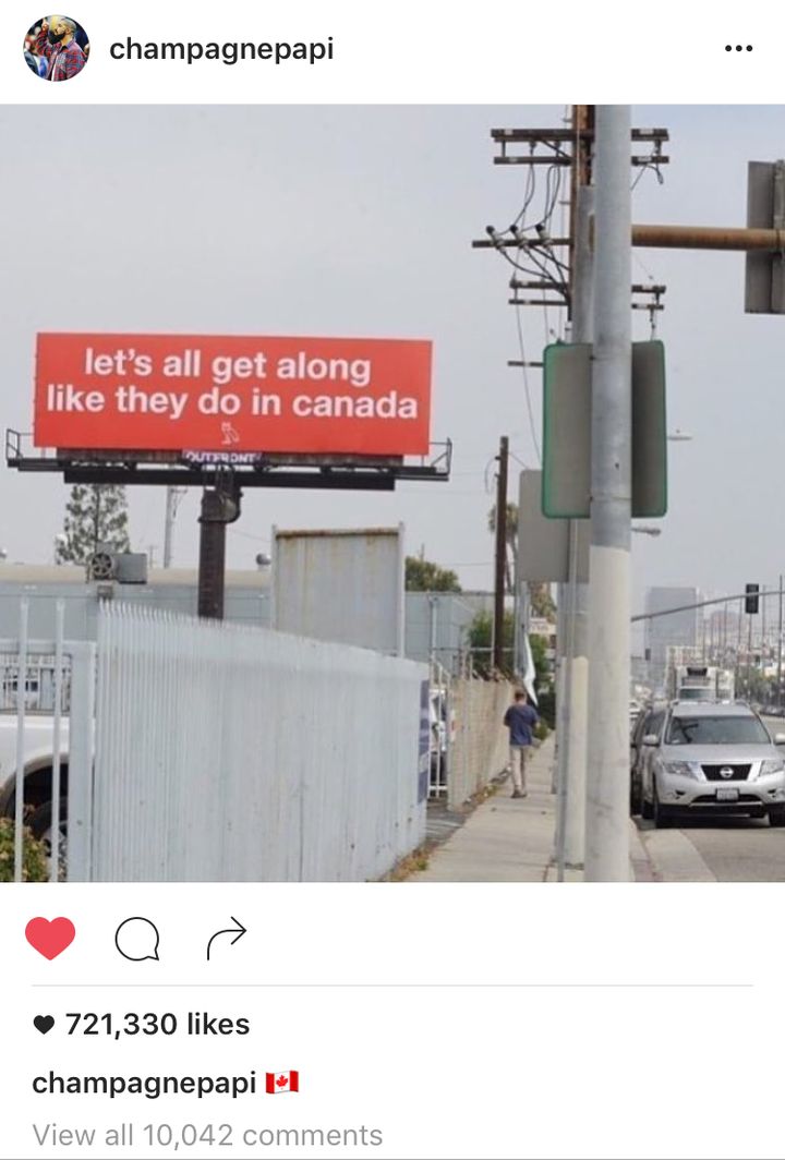 Drake promotes his billboards via social media