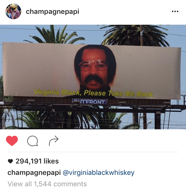 Drake promotes his billboards via social media