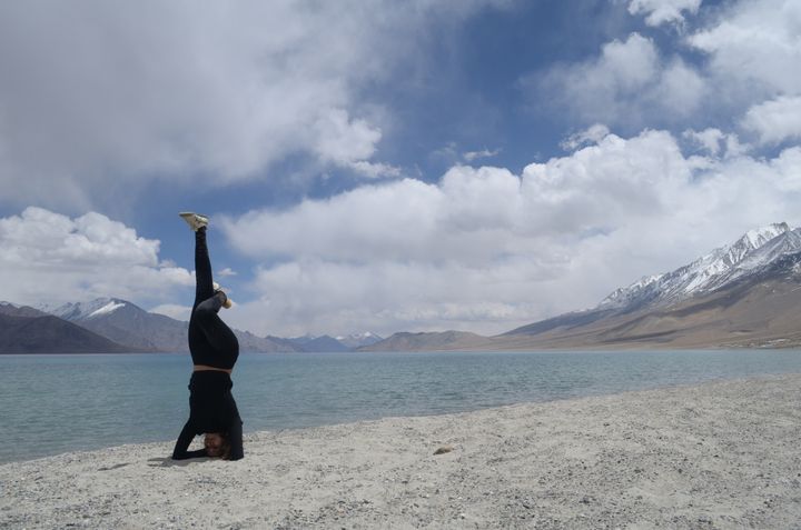 Conquering the headstand in Ladakh, India