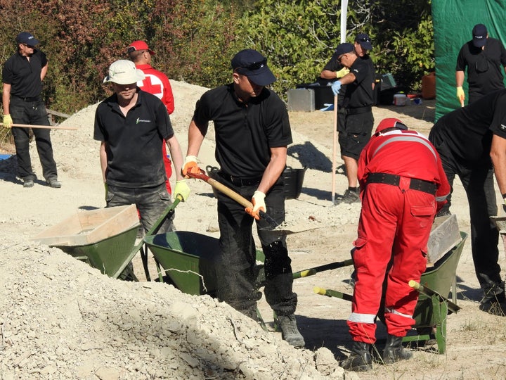 <strong>Cousins said police were doing 'ground-breaking work - a new method in forensic capability' at the excavation site</strong>