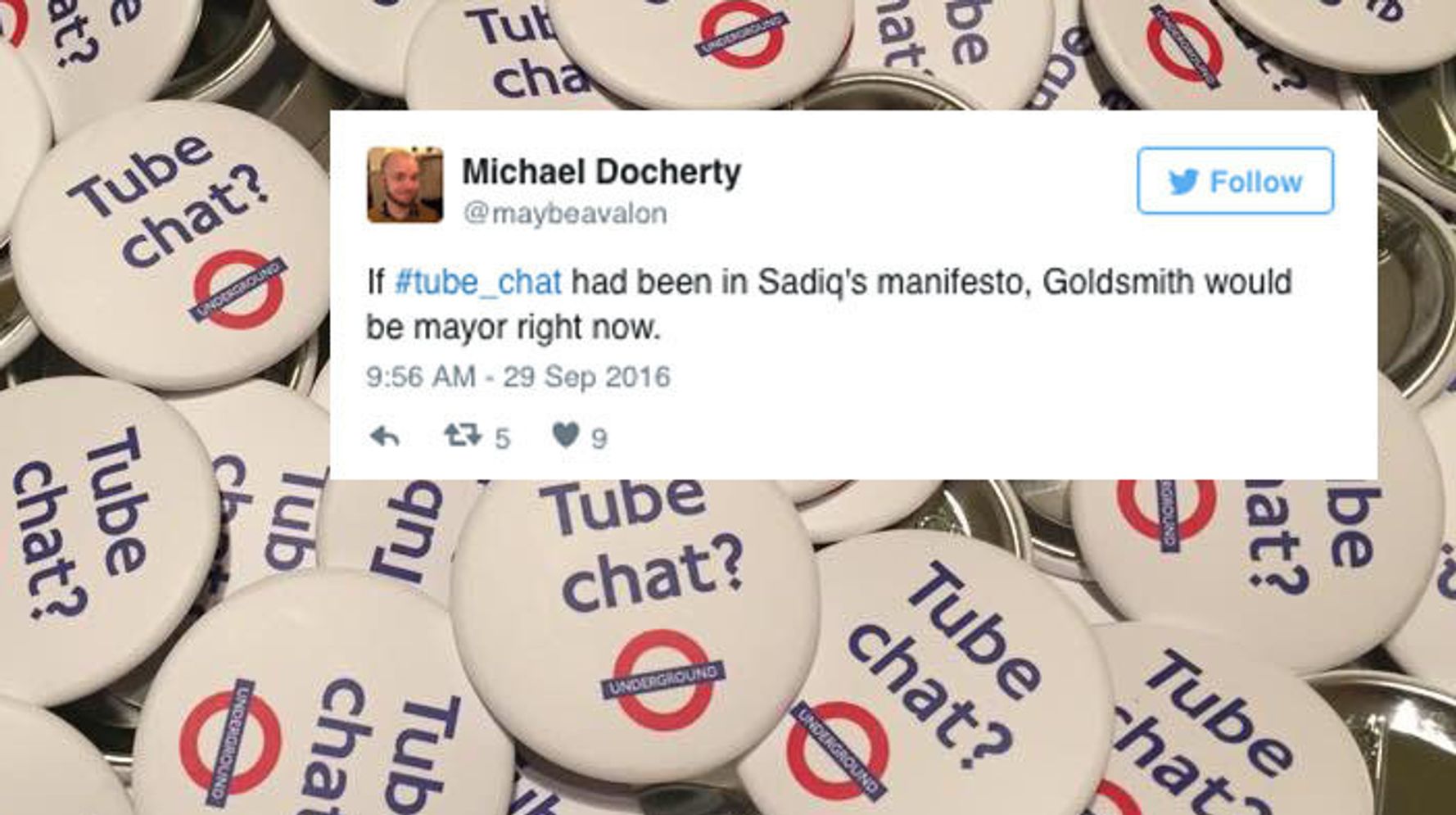 Tube Chat Badges Have Opposite Effect On London Underground Commuters Huffpost Uk News