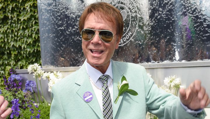 Sir Cliff at Wimbledon in July 