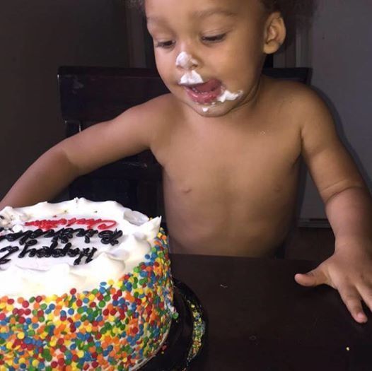 Baby Christian celebrating his 2nd birthday. 
