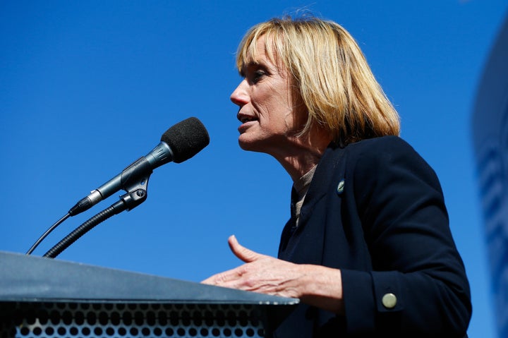 New Hampshire Gov. Maggie Hassan (D), pictured, is running against incumbent Sen. Kelly Ayotte (R) in a race projected t