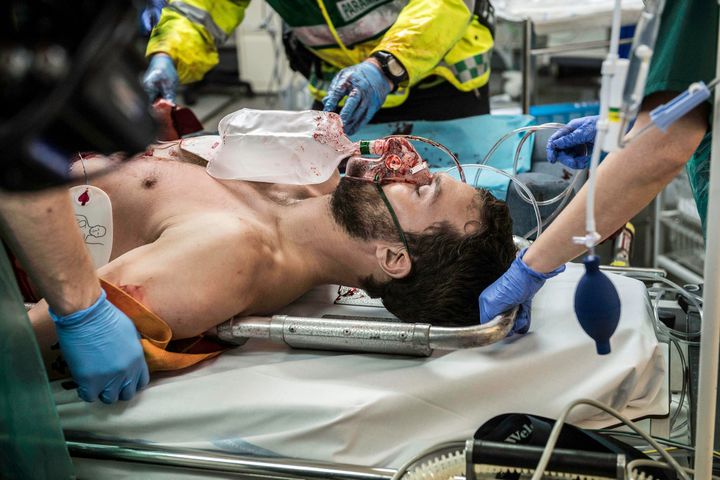 Doctors battled to save Spector's life for the main part of this opening episode