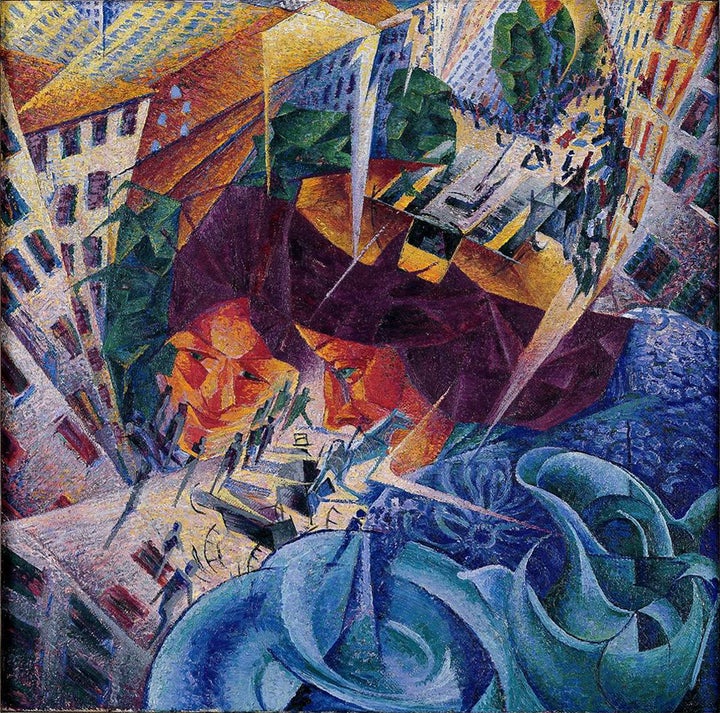 Umberto Boccioni, Visioni simultanee, 1912,