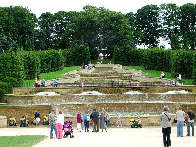 The Grand Cascade at Alnwick Garden, England.