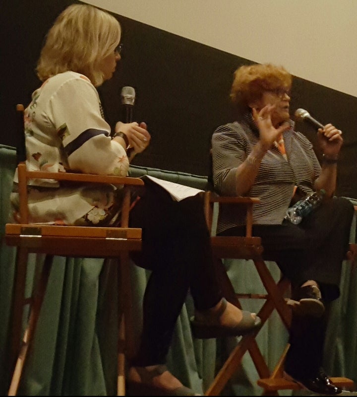 <p>National Center for Jewish Film (NCJF) Co-Director Lisa Rivo with Deborah Lipstadt</p>