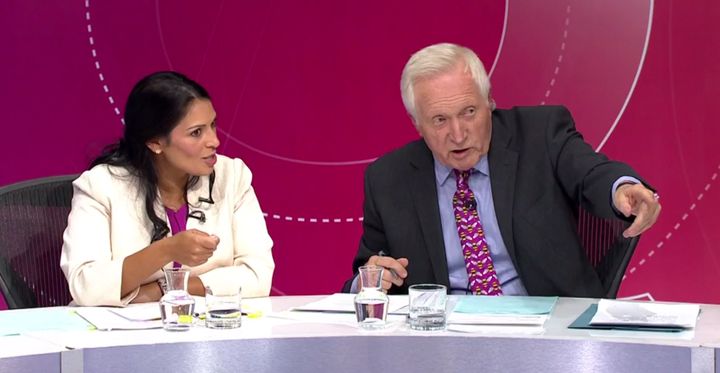 Dimbleby questioned Patel.