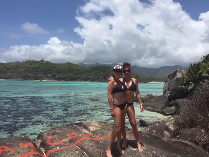 The sisters posted several photos from their holiday, describing it as the 'best trip ever' 