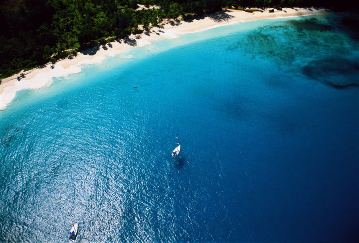 The women were holidaying on the island of Mahe in the Seychelles 