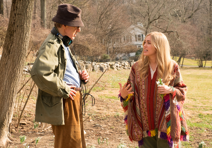 Woody Allen with new female lead Miley Cyrus