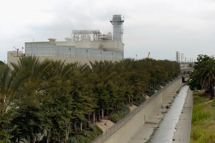 Steam rises form the cooling towers of the Burbank Water and Power natural gas-fueled power plant on June 24, 2013 in Burbank
