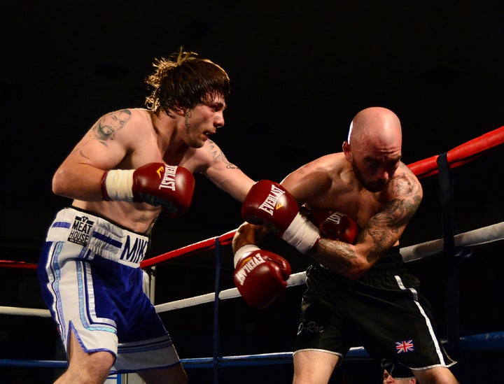 Mike Towell [left] died in hospital.