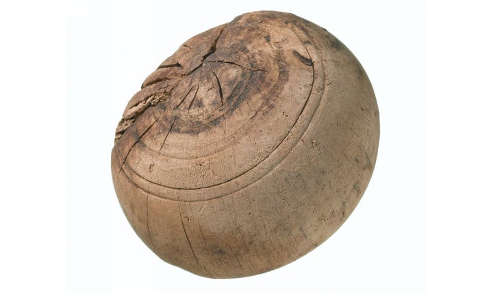 A Tudor bowling ball found at the site of King John's court in Stepney Green.