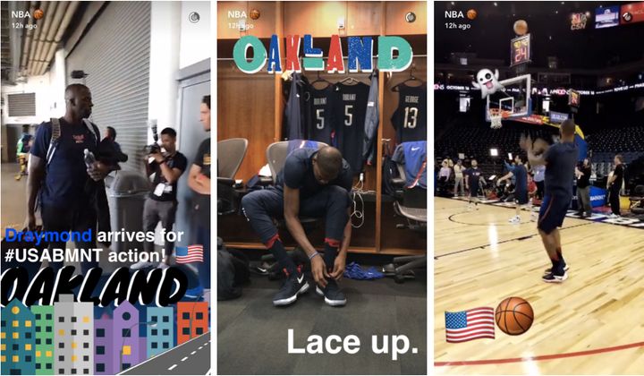 Behind the scenes with Team USA on Snapchat.