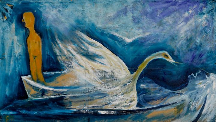 Swan Song 1992 Oil on canvas tarpaulin 65 1/2 x 112 1/2 in. (166.4 x 285.8 cm) 