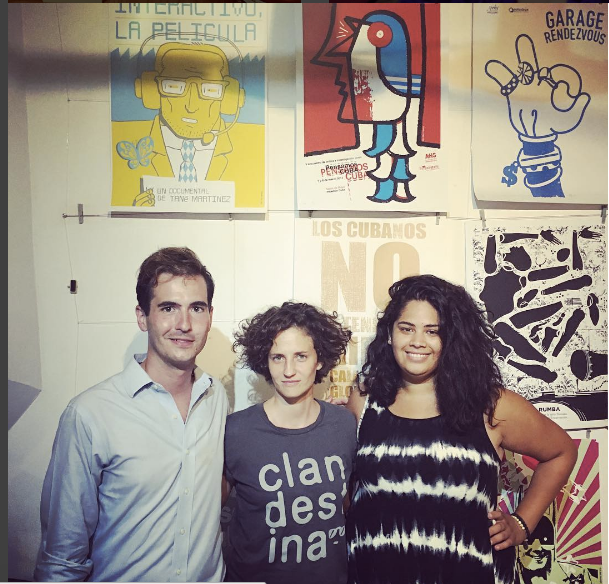 From left: Daniel Jimenez, Idania del Rio, co founder of Clandestina, a privately owned design store in Habana Vieja, Cherie
