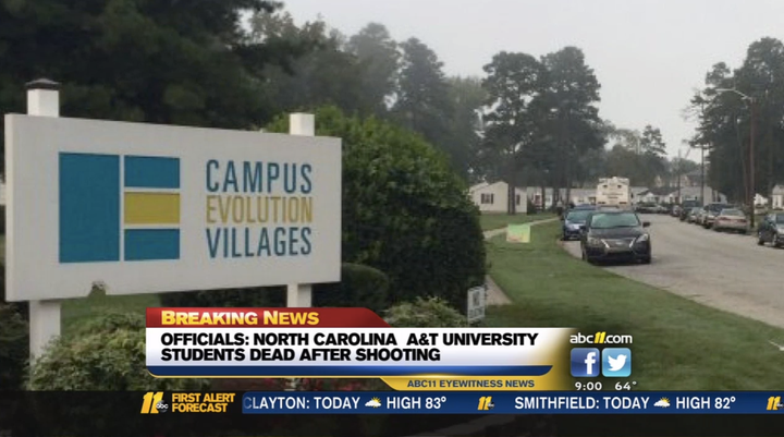 Police said two students are dead following a shooting at a house party near NC A&T State University early Sunday.