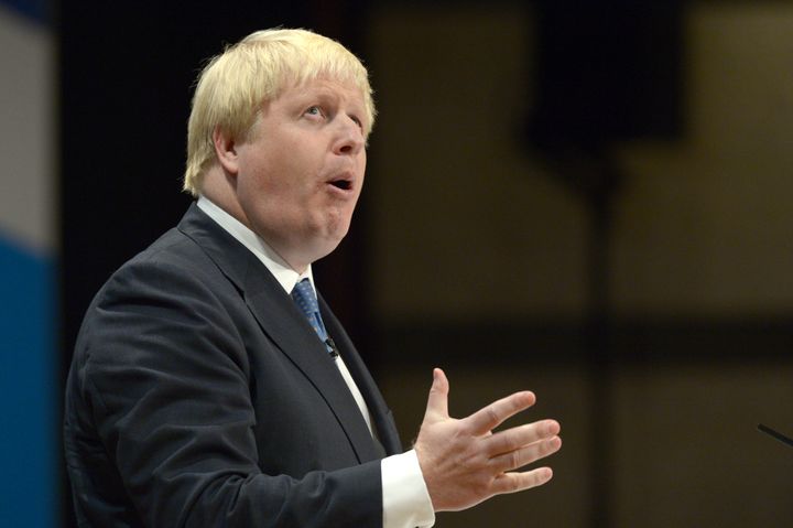 <strong>Foreign Secretary Boris Johnson speaks at the Conservative party conference</strong>