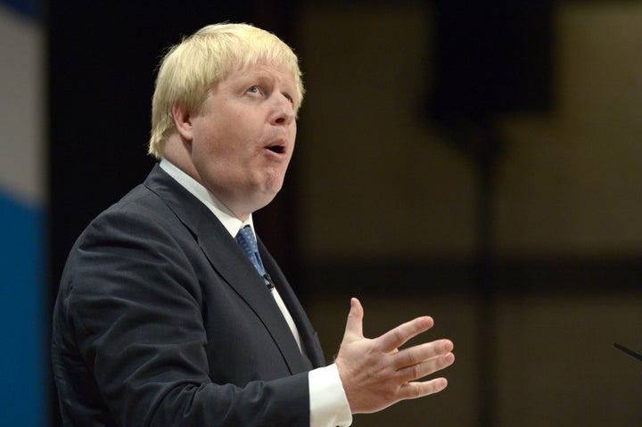 Foreign Secretary Boris Johnson speaks at the Conservative party conference